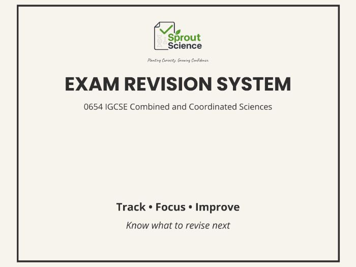 Exam Revision Tracker | IGCSE Combined and Coordinated Sciences