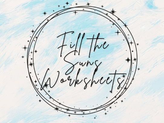 Fill the Suns Worksheets