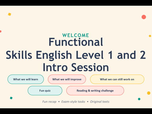 No‑Prep Functional Skills English Intro p Lesson – L1/L2 Reading, Writing, Speak