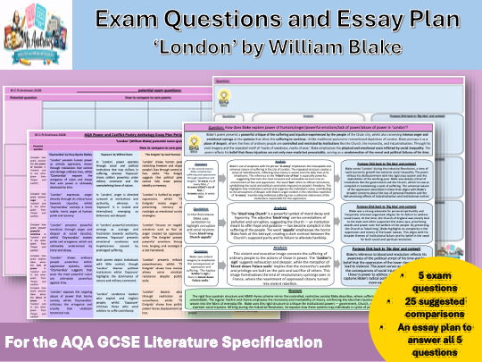 'London' GCSE Exam Questions and Essay Plan (AQA)