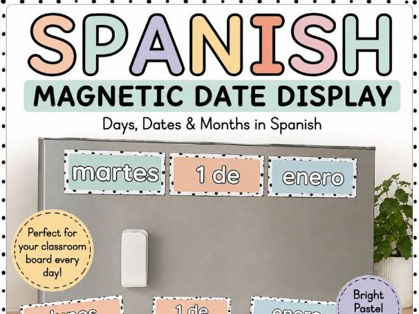 Spanish magnetic date display