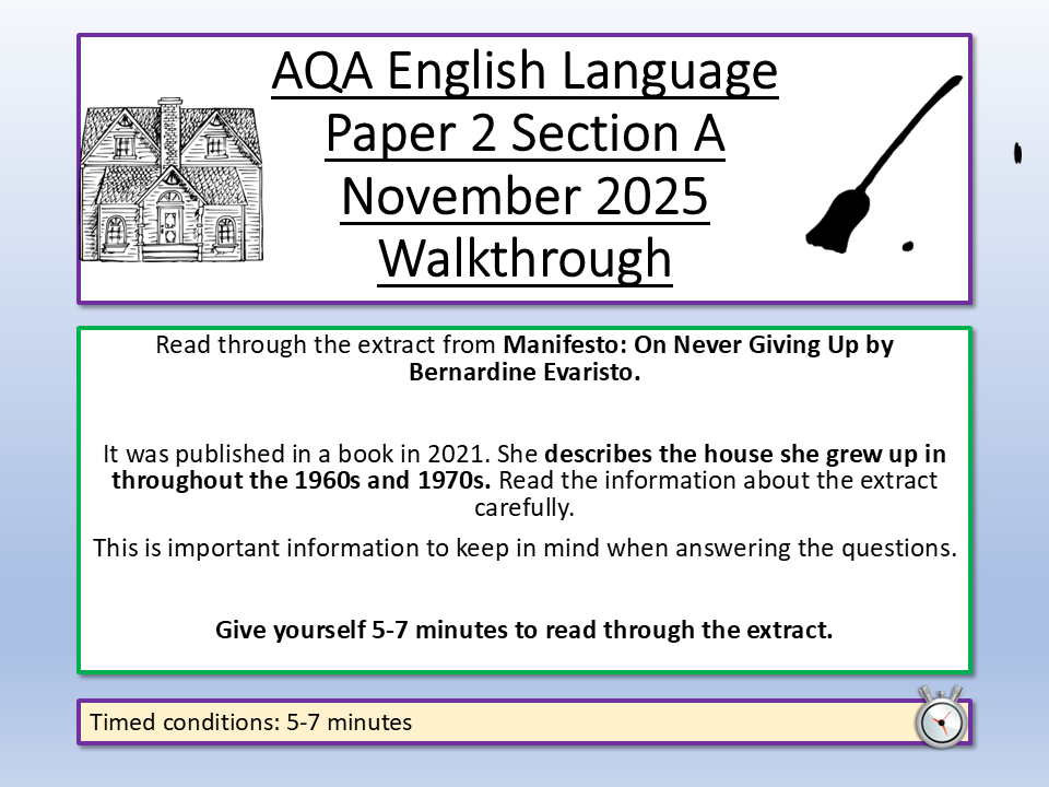 AQA English Language Paper 2 November 2025
