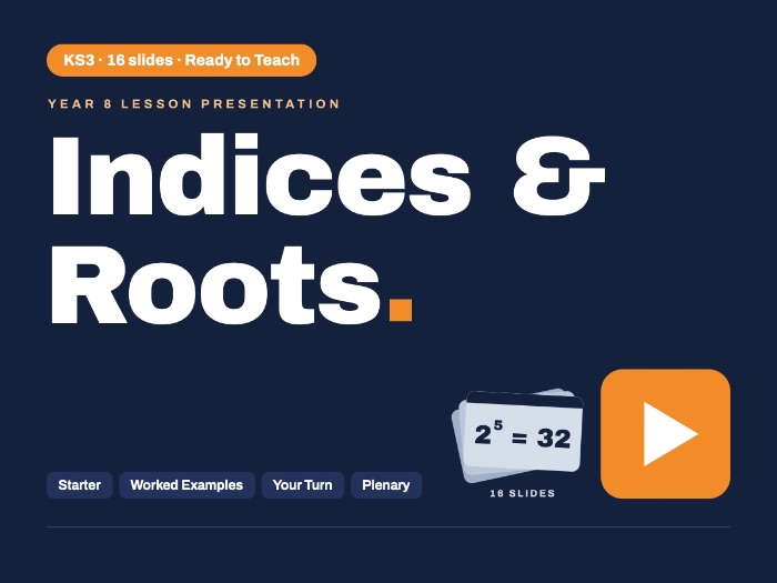 Year 8 Maths | Indices and Roots | PowerPoint