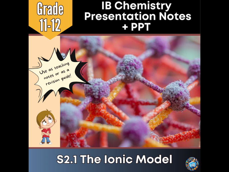 IB DP Chemistry: S2.1 The Ionic Model – Teaching Notes & Editable PowerPoint 2026