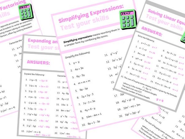 Year 11 Edexcel GCSE Foundation Maths Revision Workbook (Algebra topics)