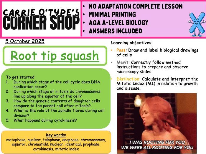 Root Tip Squash - AQA A-Level Biology