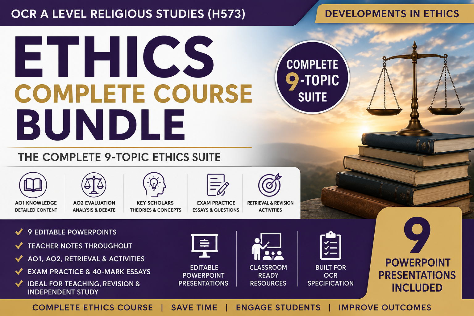 OCR A Level Religious Studies Ethics – Complete Course Bundle | H573