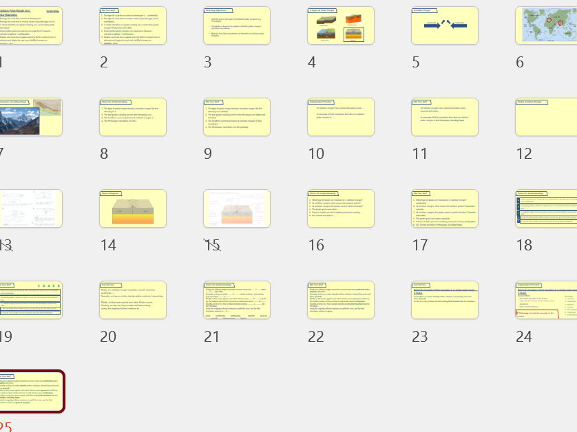 KS3/KS4 Geography Collision Plate Margins and Fold Mountains with Diagram Sheet