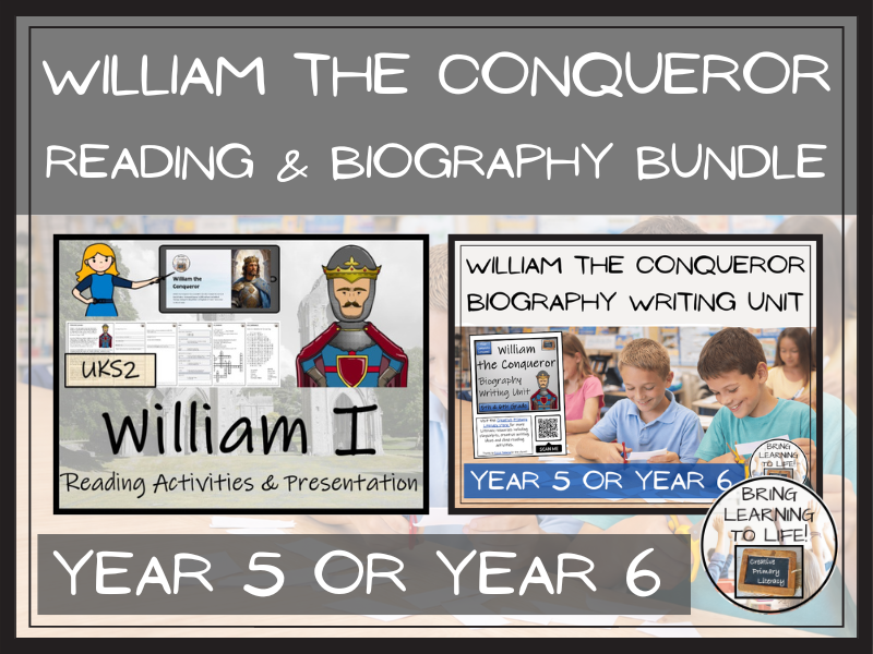 William the Conqueror Reading Comprehension & Biography Bundle | UKS2