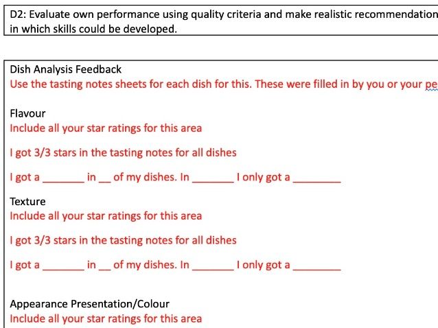 Asian Food Hospitality Unit 11 Pearson Edexcel International