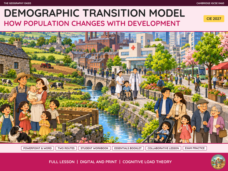 Demographic Transition Model | Geography Lessons & Workbooks
