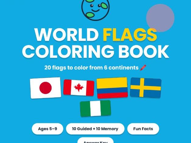 FREE World Flags Coloring Book | Geography Activities for K-3