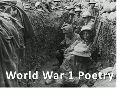World War 1 Poetry KS3 SOW