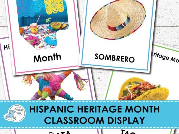 Hispanic Heritage Month Classroom Display | Real Photo Posters | 15 Pages | Flash Cards & Wall