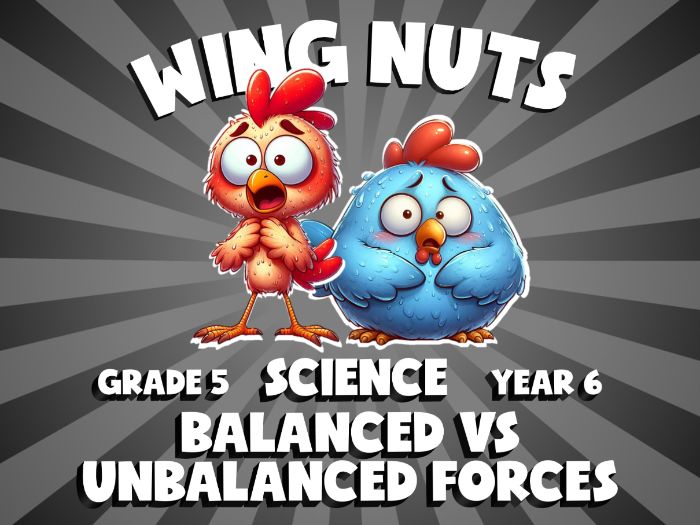 Balanced vs Unbalanced Forces WING NUTS Science Game | No-Prep Year 6 Review Activity