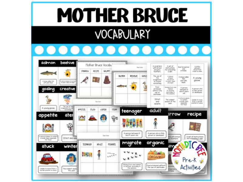 Mother Bruce Activities - Vocabulary