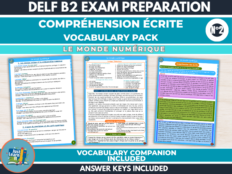 DELF B2 French Reading - Digital World