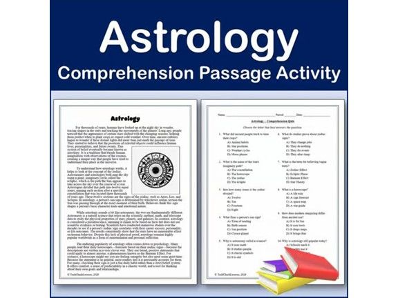 Astrology Explained | Reading Comprehension Passage & Activity | Editable