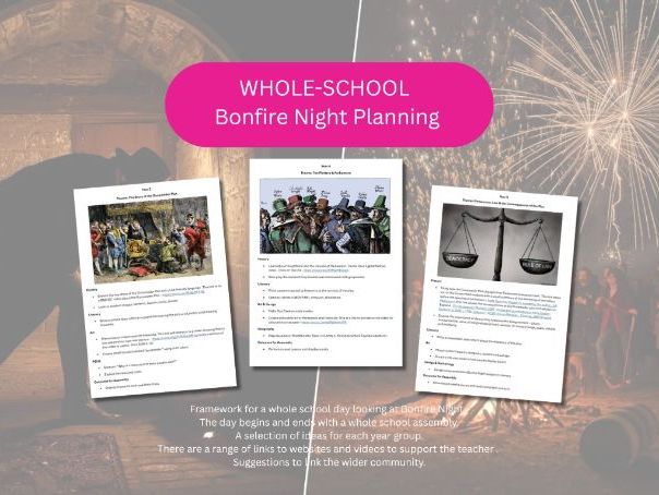 Whole school editable Bonfire Night celebration with cross-curricular activities