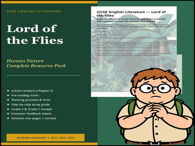 GCSE Lord of the Flies: Human Nature Essay Question + Model Answers