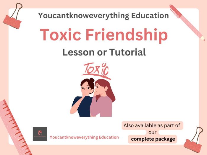 Toxic Friendships PSHE Lesson