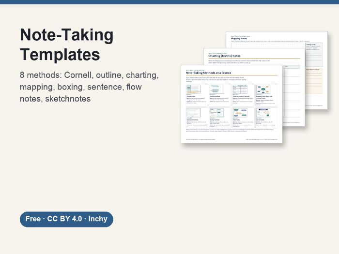 Note-Taking Templates: 8 Methods, Free PDF