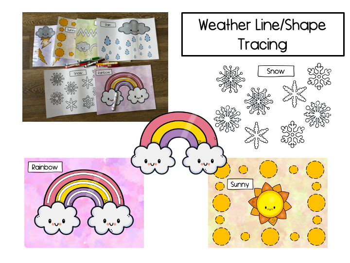 Weather Line/Shape Tracing | Teaching Resources