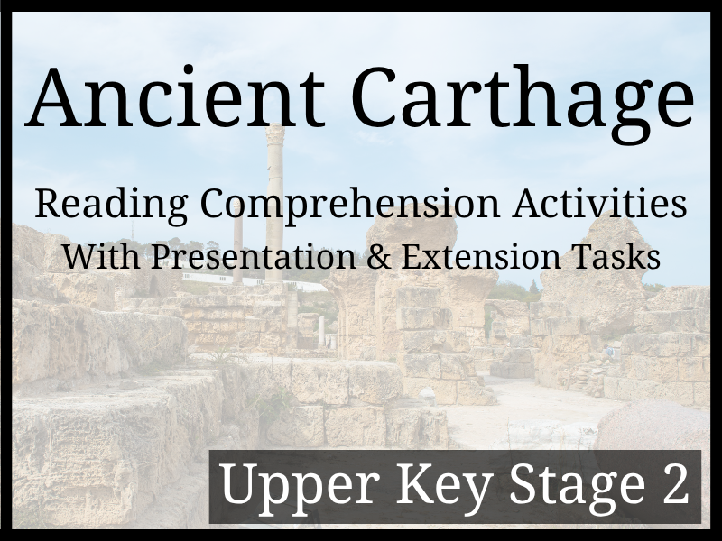Carthaginian Empire Reading Comprehension Activities | Year 5 & Year 6 | UKS2