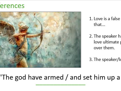 Developing Inferences using Song: Love Armed by Aphra Behn