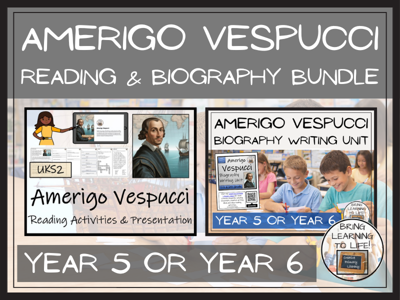 Amerigo Vespucci Reading Comprehension & Biography Bundle | UKS2