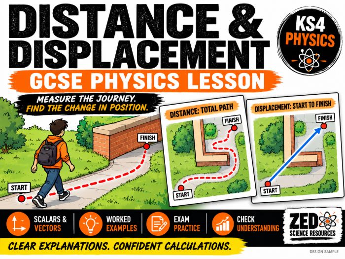 GCSE Physics: Distance and Displacement Lesson – Scalars and Vectors | KS4