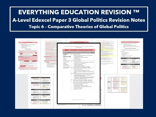 A-Level Edexcel Politics Revision Notes for Topic 3.6 – Comparative Theories of Global Politics