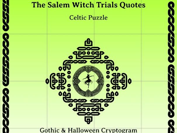 The Salem Witch Trials Quotes Gothic & Halloween Cryptogram Compilation full set