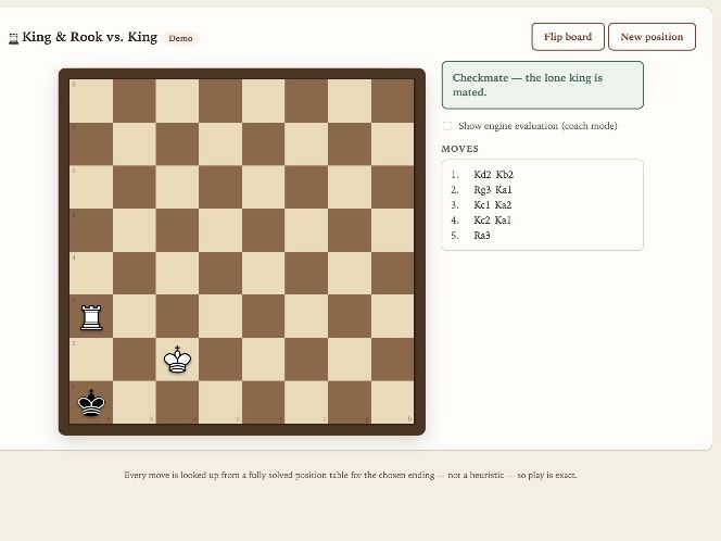 Chess Endgame Trainer - Perfect Opponent