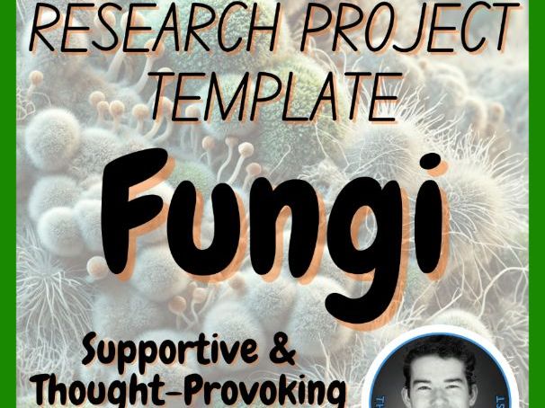 Fungi | Biology / Life Science Research Project Template | Digital + Print