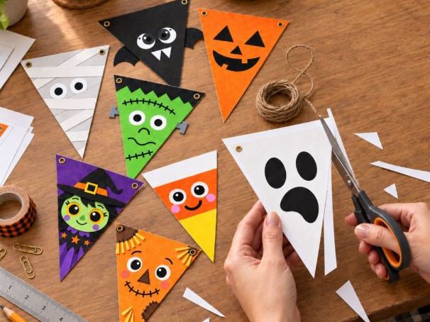 Halloween Pennant Banners|Halloween Classroom Decor|Printable Bulletin Board