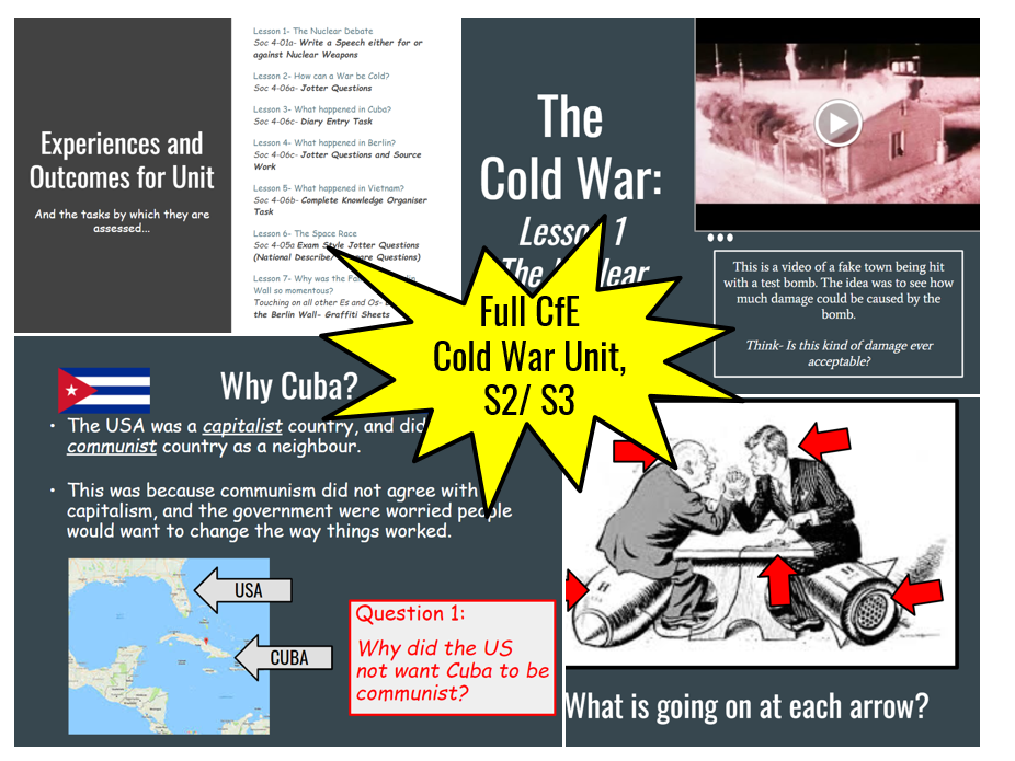 The Cold War- Full Course- Curriculum for Excellence, S2/3 BGE.