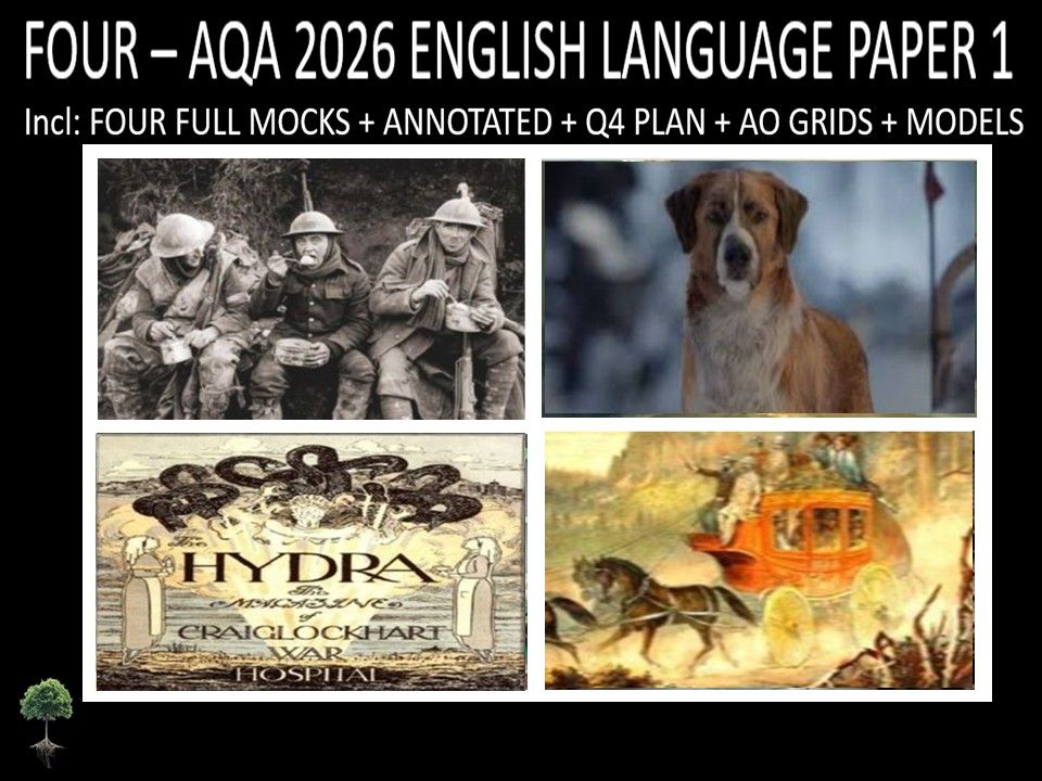 FOUR - AQA PAPER 1 | 2026 FULL MOCKS | ANNOTATED | Q4 PLAN | AO GRIDS | MODELS