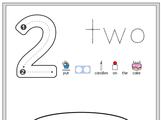 Birthday Cake - 1-10 - worksheet