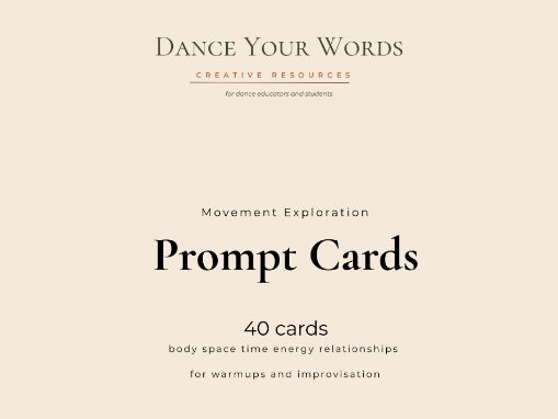 Dance Choreographic 40 Prompt Cards - Printable Resource