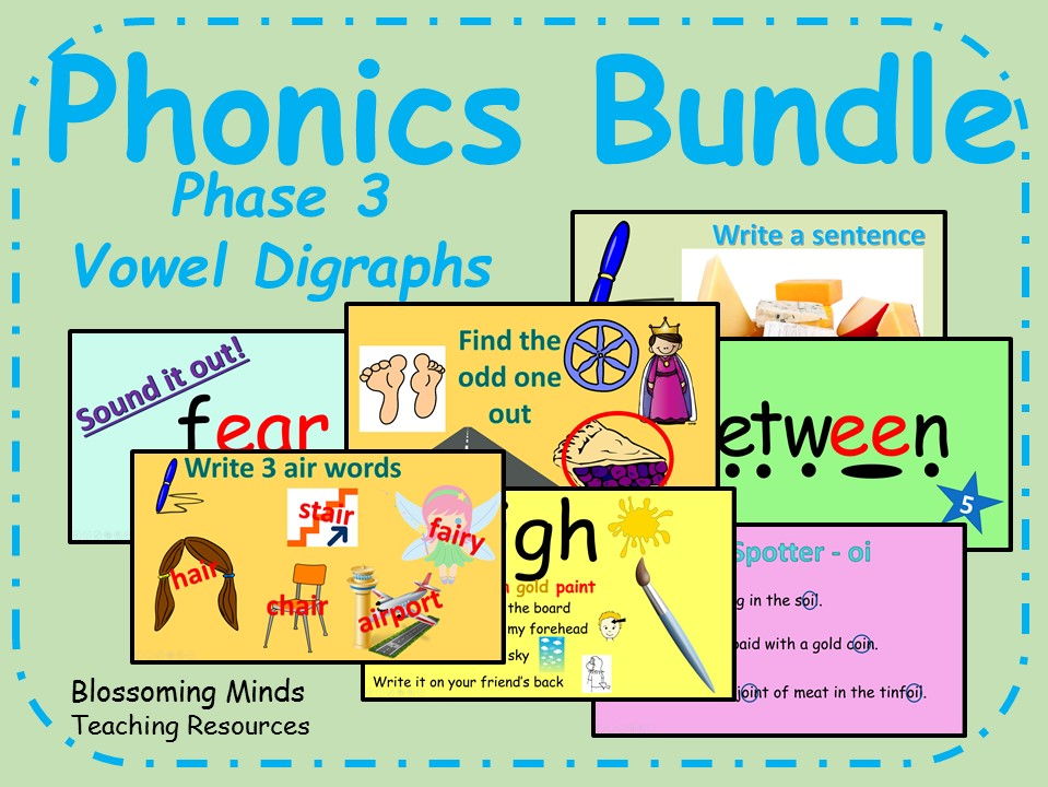 Phonics Phase 3 Vowel Digraph Interactive Lessons