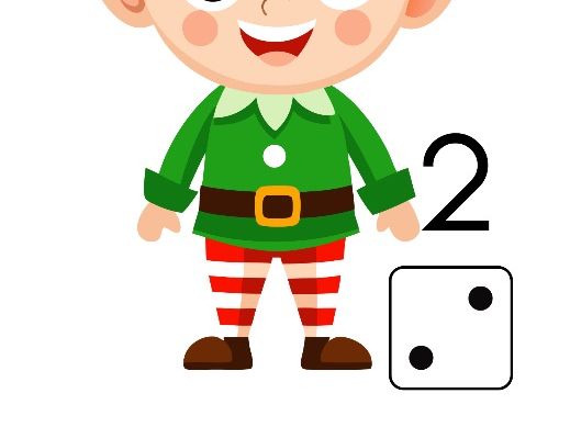 Elf Number Cards 1–5 Candy Cane Counting