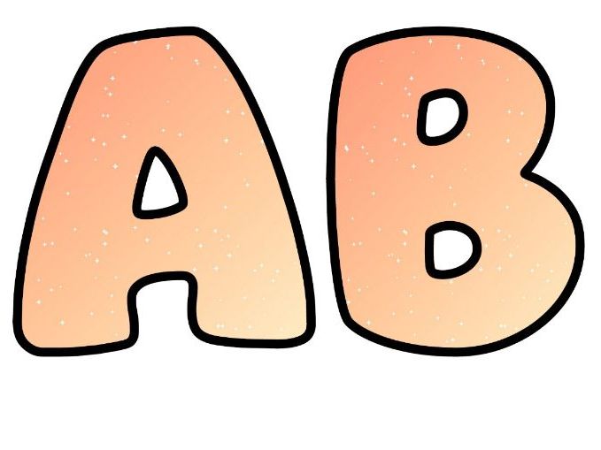 Peach Sorbet Gradient Bubble Letters | Patterned Bulletin Board Letters | Classroom Display Pack