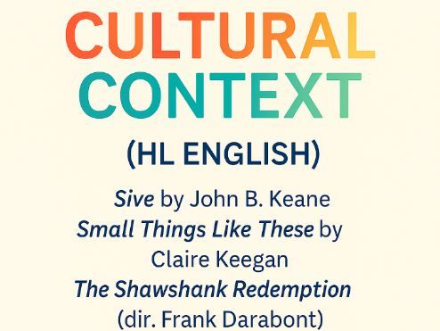 Comparative Essay: Small Things Like These, Shawshank, Sive