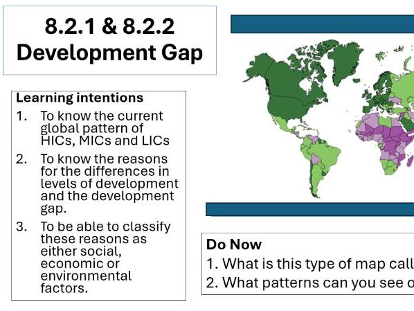 Development - 8.2.1 & 8.2.2 Development gap (iGCSE Cambridge - NEW SPEC)
