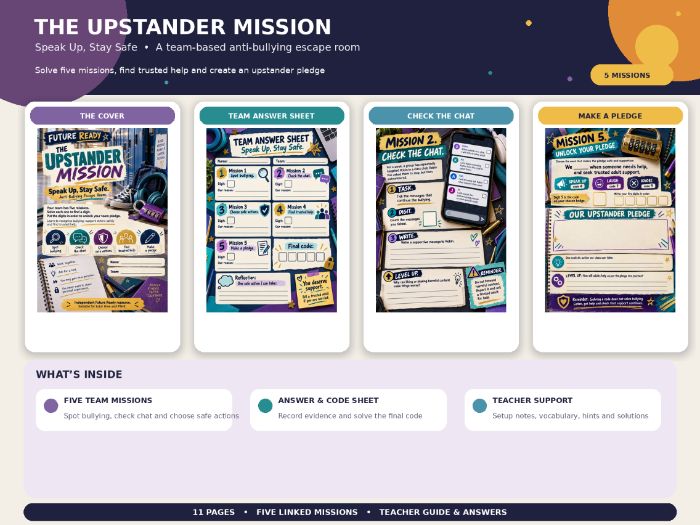 Anti-Bullying Escape Room | The Upstander Mission | KS3 KS4 PSHE