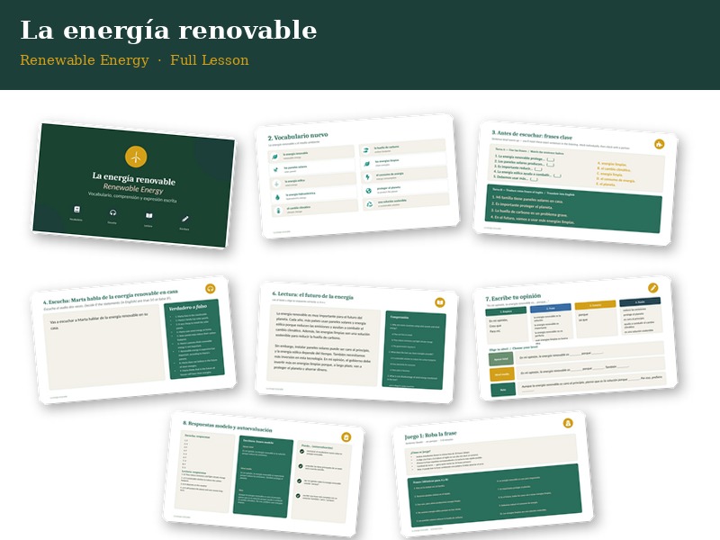 Renewable Energy Spanish Lesson - Conti Style