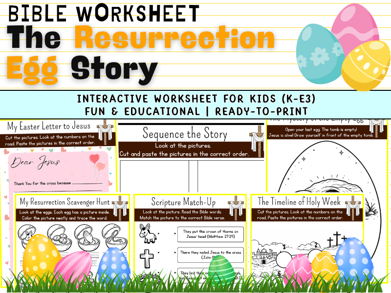 Resurrection Eggs Activities: Holy Week Timeline & Easter Bible Study