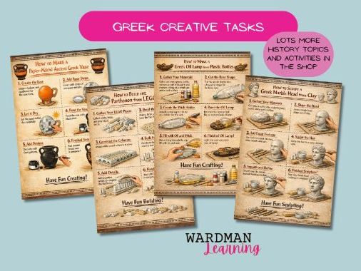 History creative activities and instructions linked to Ancient Greece