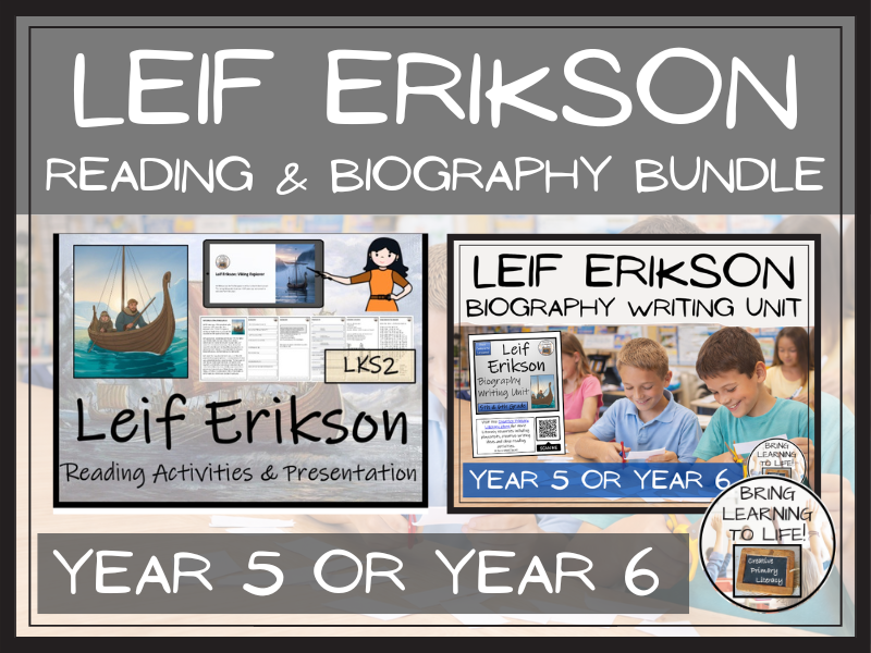 Leif Erikson Reading Comprehension & Biography Bundle | UKS2